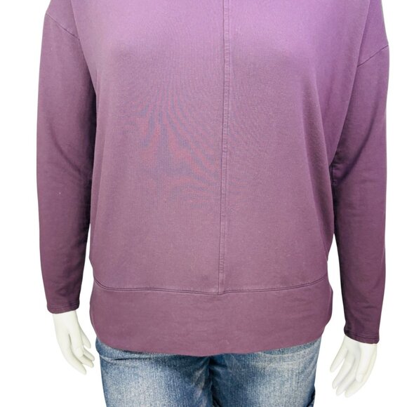 J. Jill Wearever Womens Large Purple Long Sleeve Knit Pullover Top Comfort Loung - Picture 5 of 12